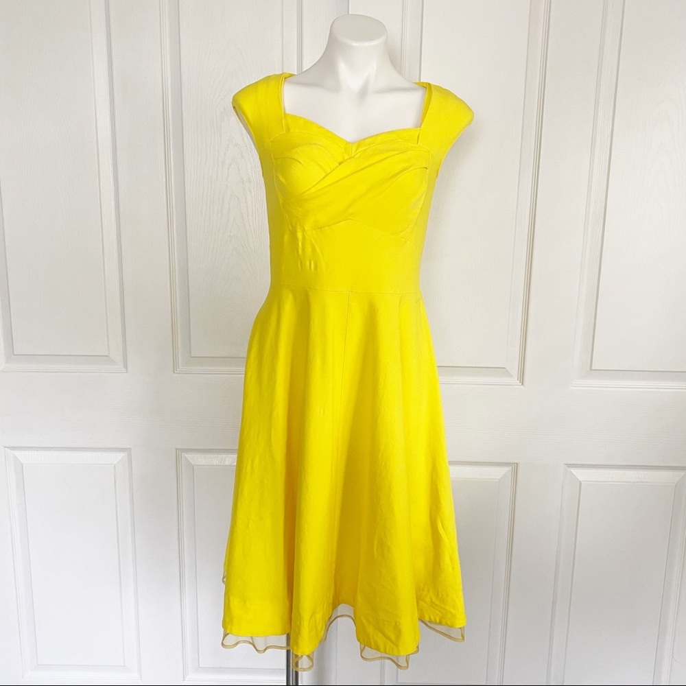 Muxxn Retro Swing Dress Yellow Rockabilly 10